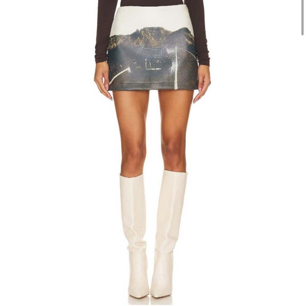 NWT FIORUCCI On The Road Vegan Faux Leather Mini Skirt